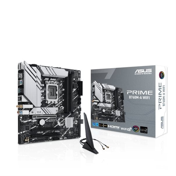 ASUS PRIME B760M-A WIFI S1700/DDR5/2xHDMI-1xDP/µATX Optional: 1x COM, 1x LPT