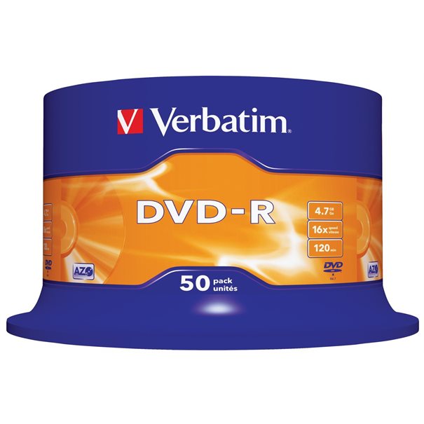 DVD ROH-R 4.7GB/ 16x Verbatim (50er Spindel)