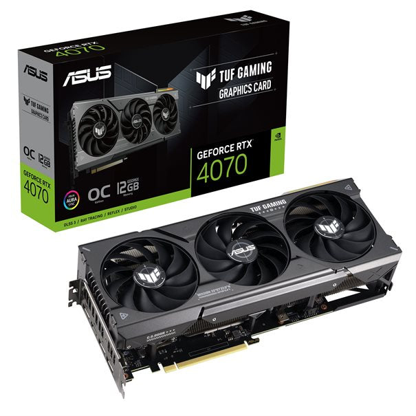 ASUS VGA 12GB RTX4070 TUF GAMING OC Edition 3xDP/HDMI TUF Gaming GeForce RTX4070 12GB GDDR6X OC Edition