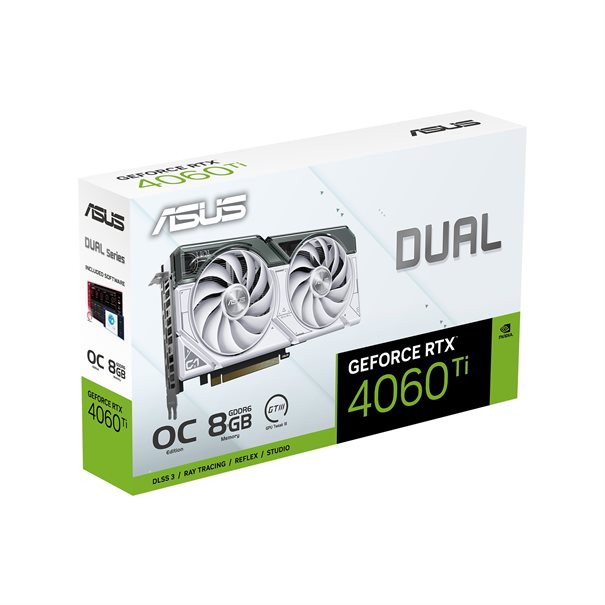 ASUS VGA 8GB RTX4060TI DUAL-O8G WHITE 3xDP/2xHDMI DUAL-RTX4060TI-O8G-WHITE