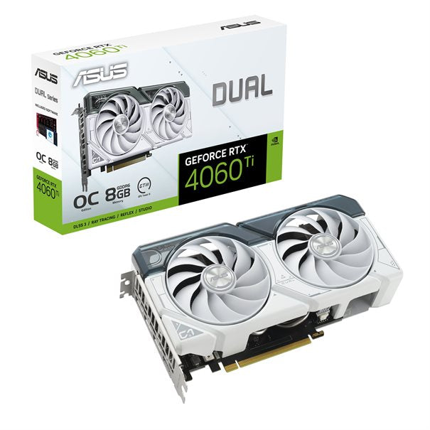 ASUS VGA 8GB RTX4060TI DUAL-O8G WHITE 3xDP/2xHDMI DUAL-RTX4060TI-O8G-WHITE