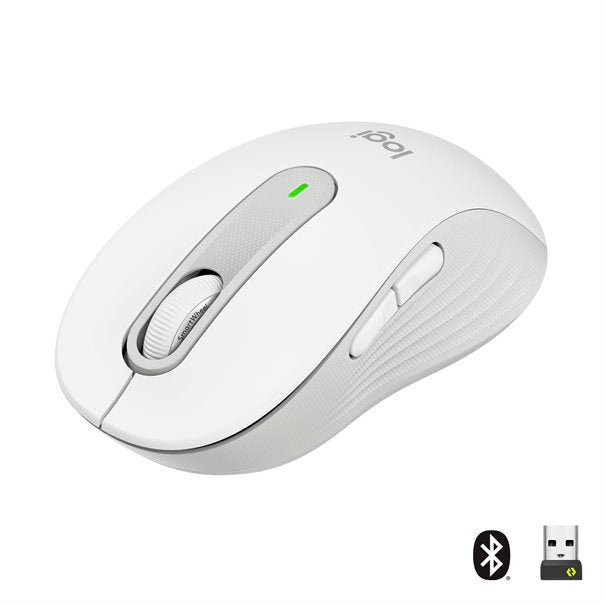 Logitech Mouse M650 SIGNATURE WL (RIGHT) BOLT weiß/grau BT für kleine und mittelgroße Hände (<17,5 - 19,0 cm)