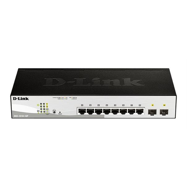 D-Link Switch DGS-1210-10P/E 8xGBit/2xSFP 19" Managed PoE (65W)