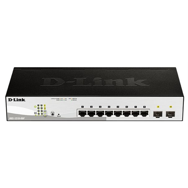 D-Link Switch DGS-1210-08P/E 8xGBit/2xSFP 19" Managed PoE