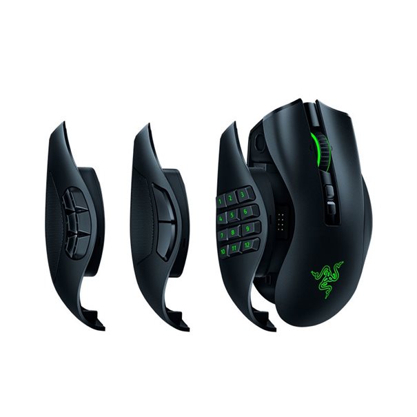 Razer Mouse Naga Pro Gaming black BT für Rechtshänder, ergonomisch