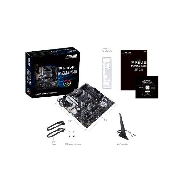 ASUS PRIME B550M-A AM4 B550/HDMI-DVI-VGA/M.2/µATX PCI-Express 4.0 Support