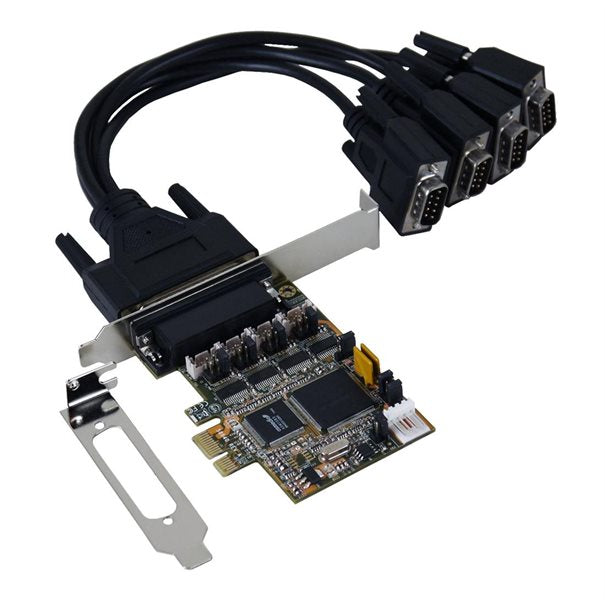 IO Exsys PCIe 4x Seriell DB9 (EX-44384) inkl. LP