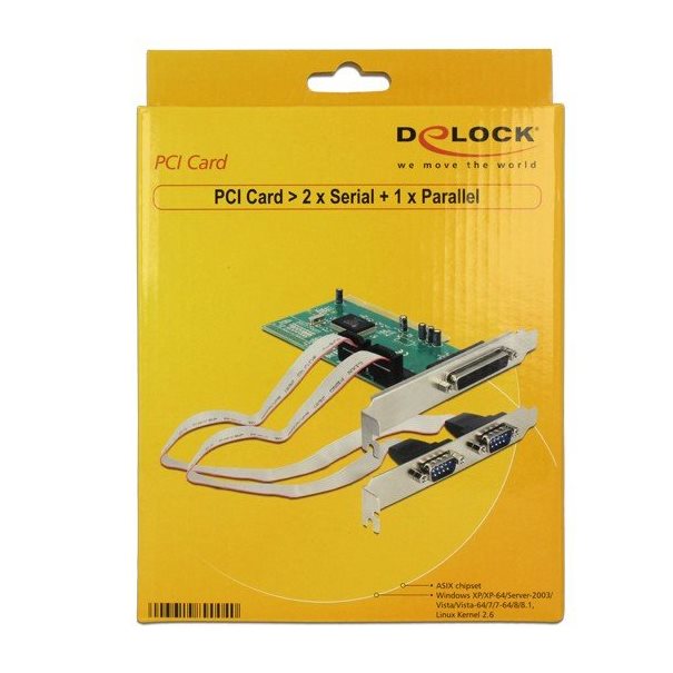 IO Delock PCI Karte 2x seriell + 1x parallel