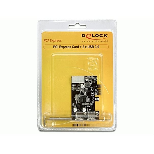 IO Delock PCIe 2 Port USB 3.0 inkl. Low-Profile