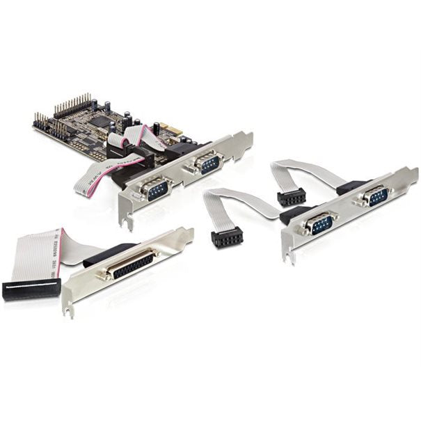 IO Delock PCIe 4x seriell RS-232 + 1x parallel+++