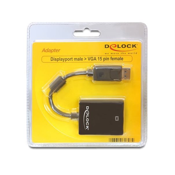 Delock Adapter DisplayPort (DP) auf VGA St/Bu