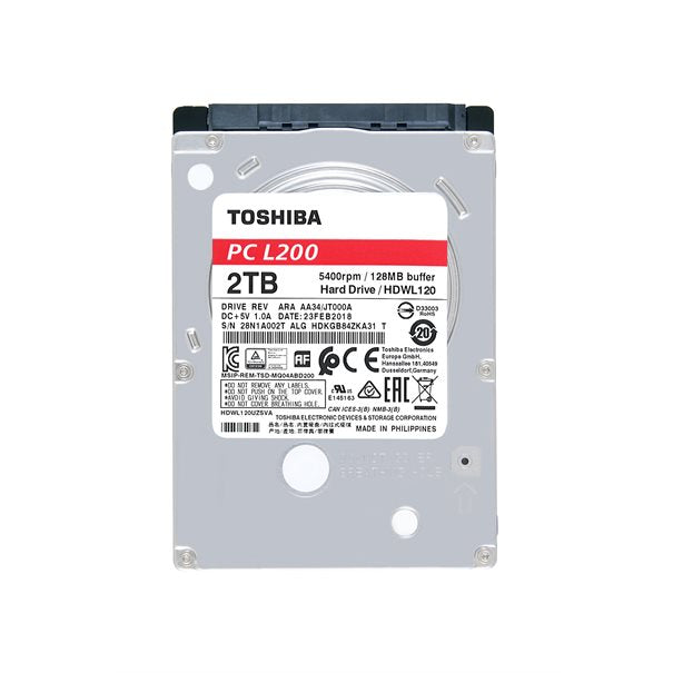 HD2.5" SATA3 2TB Toshiba L200 / 5.4k / 9.5mm