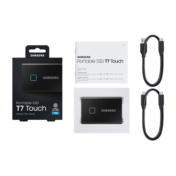 Samsung SSDex Portable T7 Touch Series 1TB Black USB 3.2 (Gen2) Metallic Black