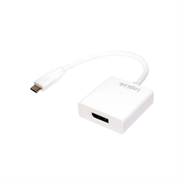 Adapter USB-C =>DP (St/Bu) 15cm weiss/white