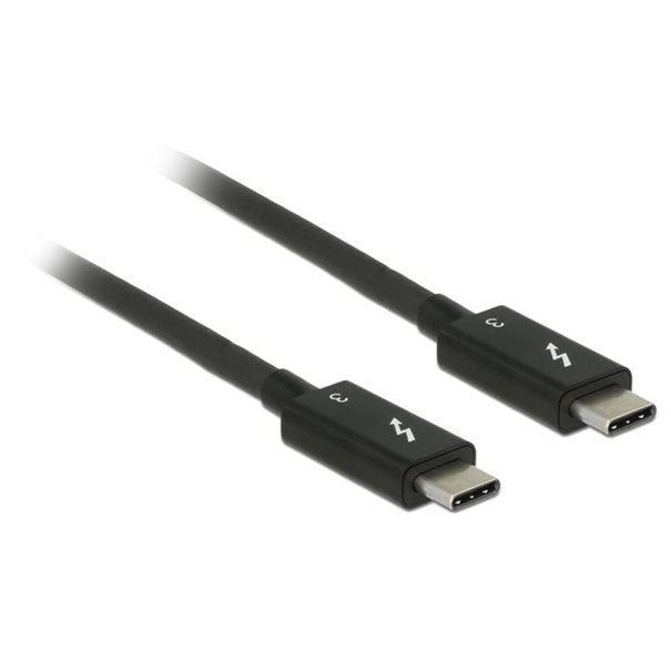 Delock Kabel Thunderbolt 3 USB-C Stecker > USB-C Stecker passiv 0,5 m 5 A 40 Gb/s schwarz