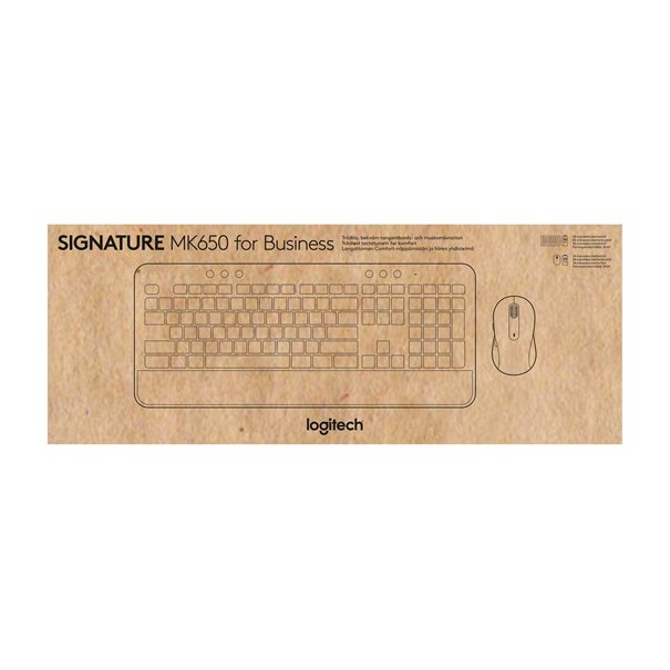 Logitech Desktop MK650 Signature [US] BOLT black BT Mouse: Signature M650 for Busi. (400–4000 DPI)