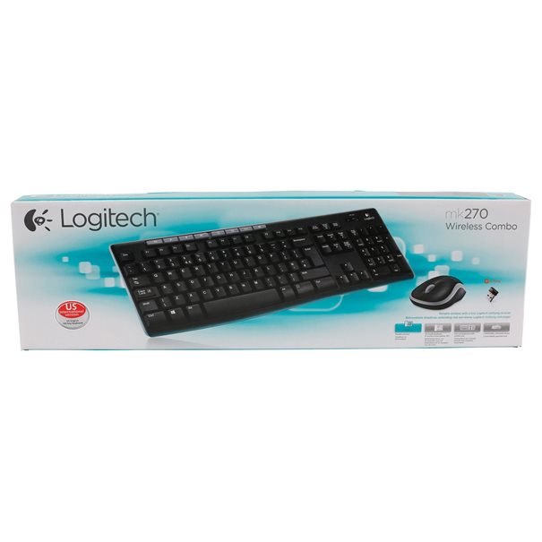 Logitech Desktop MK270 Wireless [US/EU] black Dutch