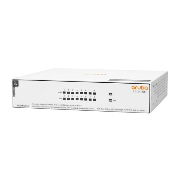 HPE Aruba Switch Instant On 1430 8G PoE 64W (4xPoE) R8R46A