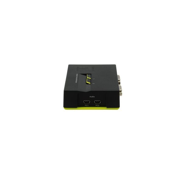 LevelOne KVM-Switch 2 PC VGA+USB+Audio Black E.