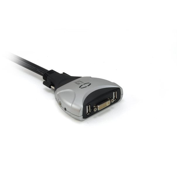 LevelOne KVM-Switch 2 PC DVI+USB+Audio  +++