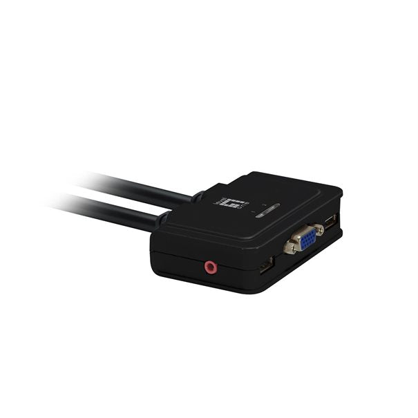 LevelOne KVM-Switch 2 PC VGA+USB+Audio Compact