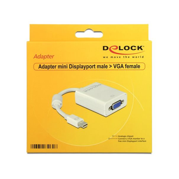 Delock Adapter Mini-DisplayPort auf VGA Buchse